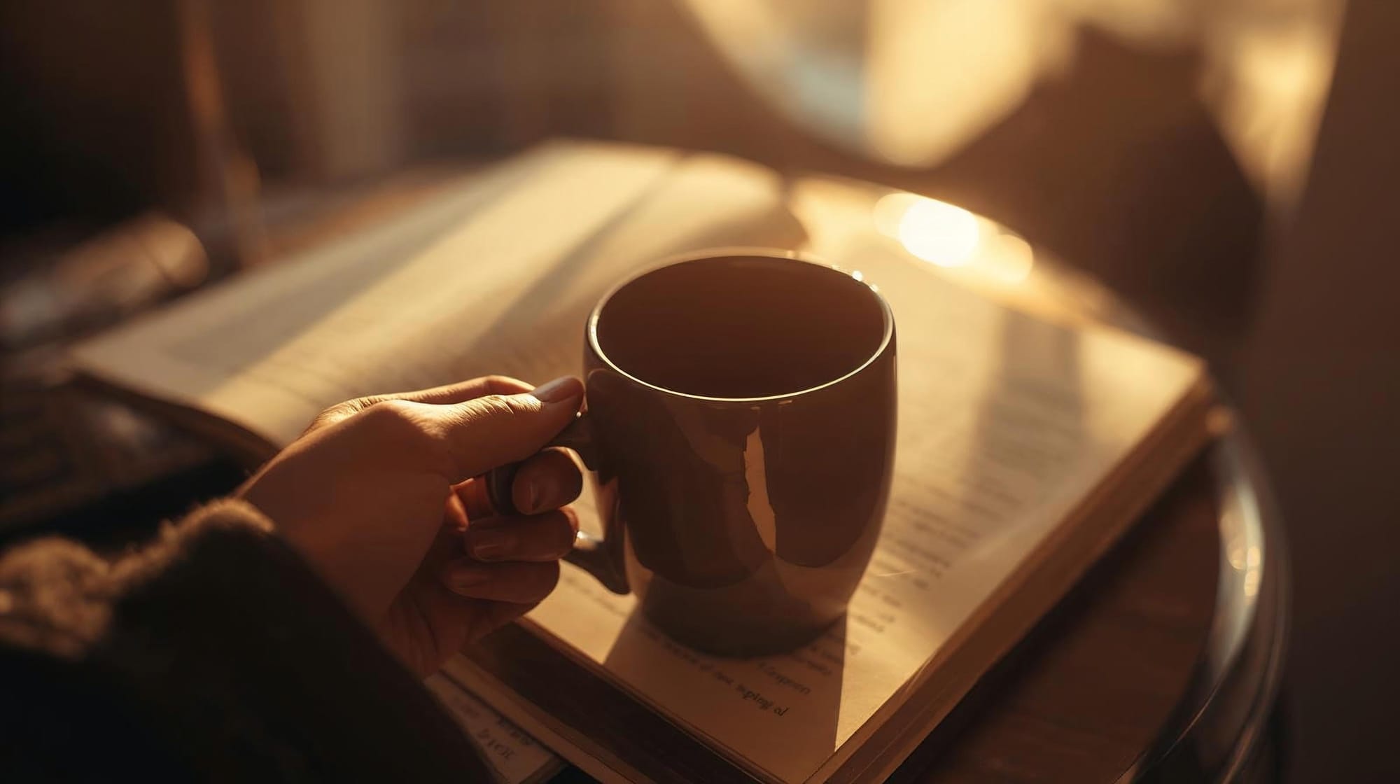 Morning coffee improving alertness and reducing fatigue due to caffeine