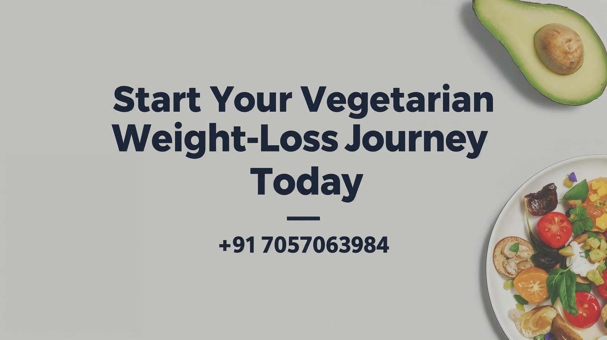 TA banner promoting personalized vegetarian weight loss programme